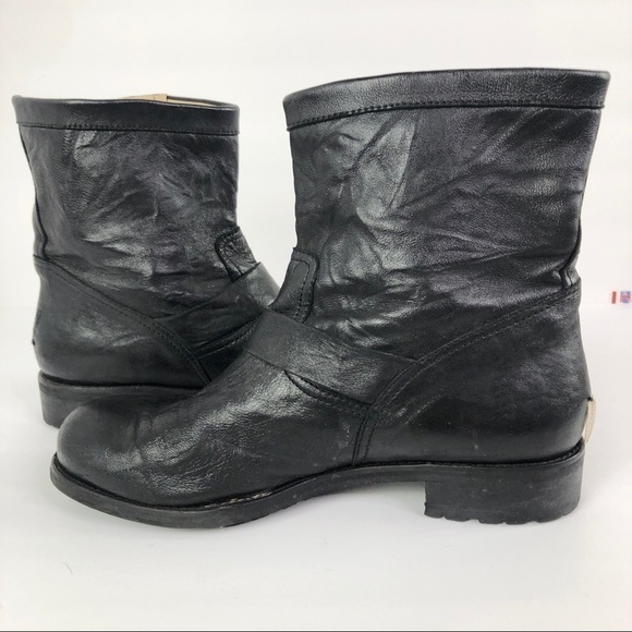 Jimmy Choo Youth Black Leather Biker Boots - Picture 7 of 11